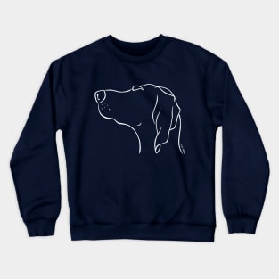 Magyar Vizsla silhouette outline white Crewneck Sweatshirt